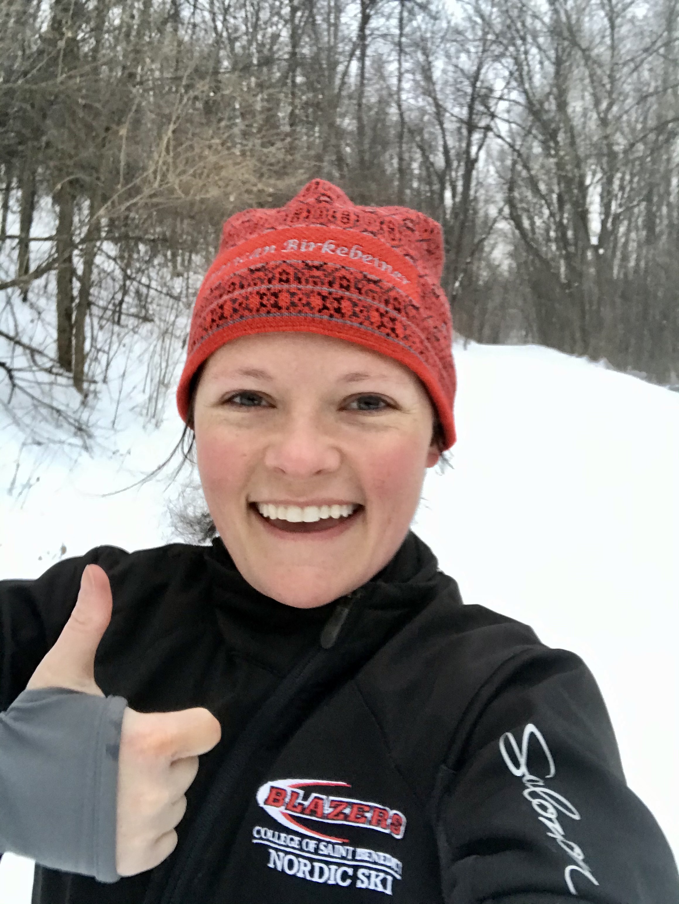 Sara cross-country skiing
